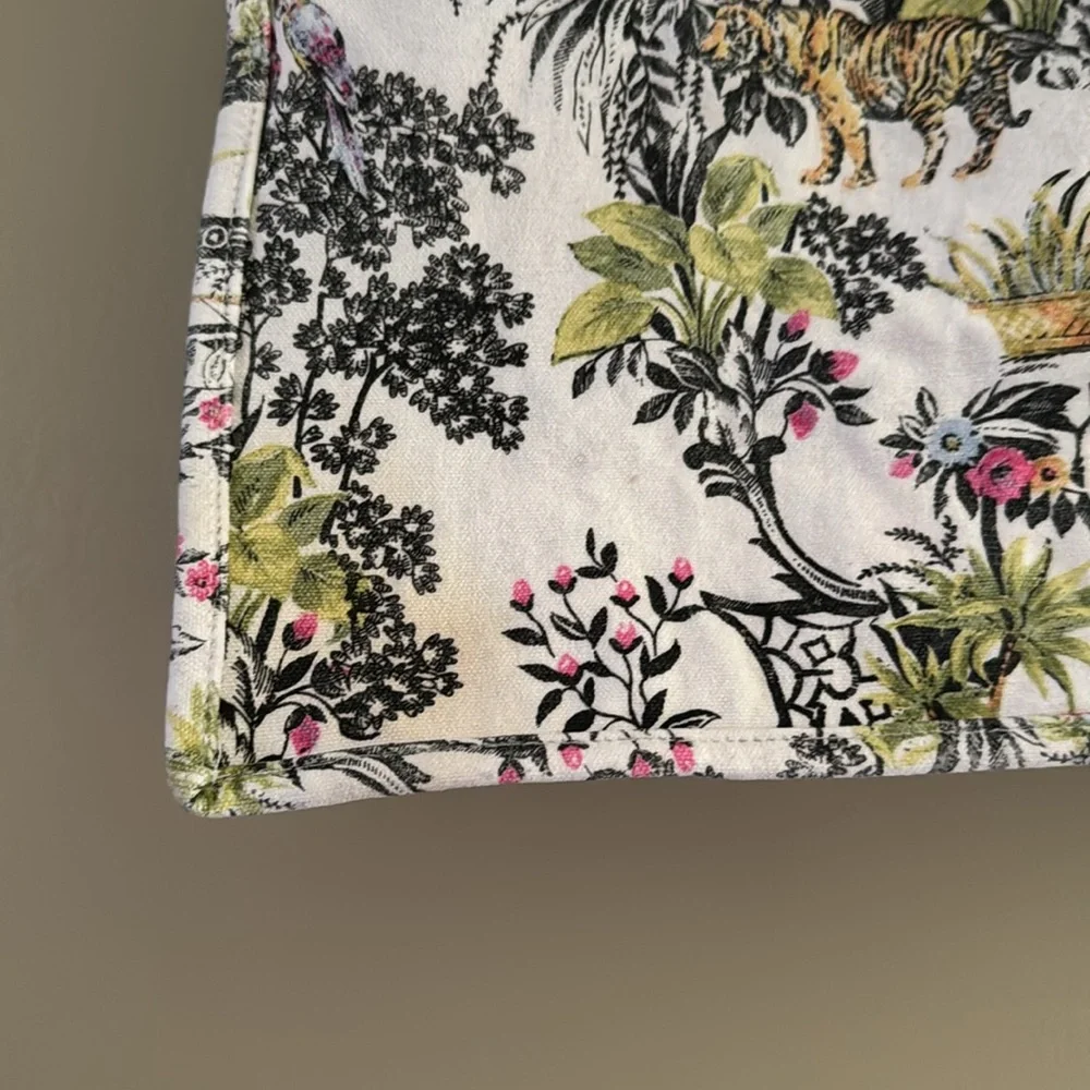 Exclusive Floral Jungle Print Tote Shopping Bag Travel Material Sturdy Cotton - Picture 9 of 13